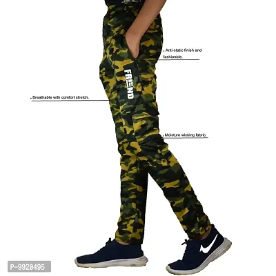 VANTAR Camouflage Men Multicolor Track Pants (30, Green)-thumb3