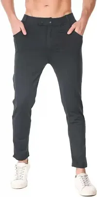 VANTAR Solid Men Track Pants (L, Dark Grey)-thumb3