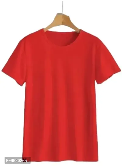 VANTAR Solid Men's Regular T-Shirt (Medium, Red)