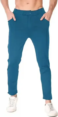 VANTAR Solid Men Track Pants (M, Sky Blue)-thumb3