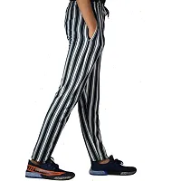 VANTAR Striped Men Track Pants (28, Black,White)-thumb1
