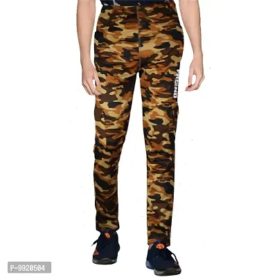 VANTAR Camouflage Men Multicolor Track Pants (28, Brown)-thumb0