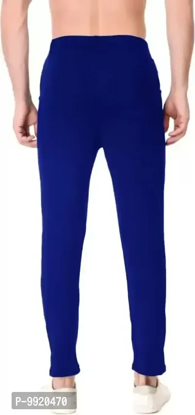 VANTAR Solid Men Track Pants (M, Royal Blue)-thumb2