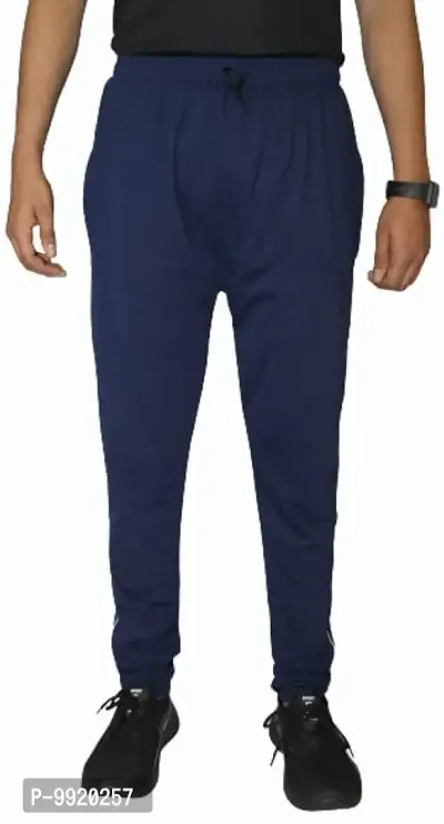 VANTAR Men's Regular Fit Joggers (42, Navy Blue)