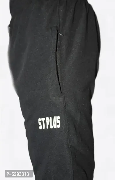 Trendy Solid Black Regular Shorts-thumb3