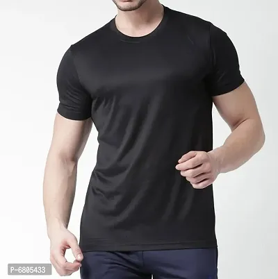 Solid Men Round Neck T-shirt-thumb0