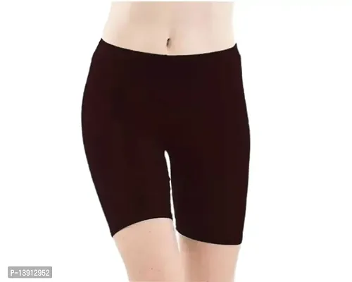 GlobyCraft Combo Pack of 2 Cotton Lycra Shorts/Cycling Shorts/Gym Shorts for Women  Girls-thumb3