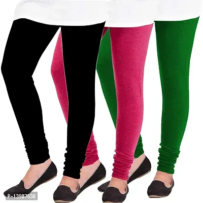 Women Casual Woolen Ankle Length Leggings Pack of 3.-thumb0