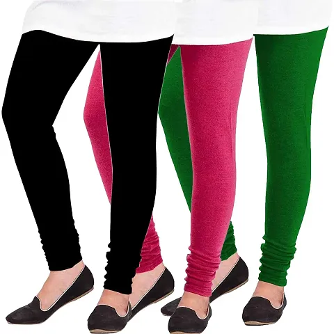 Women Casual Woolen Ankle Length Leggings Pack of 3.