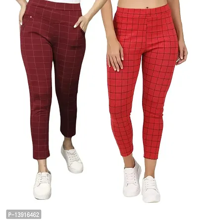 Women's printed jegging combo pack of   Womens jeggings, Trouser pants  women, Women trousers pattern