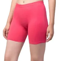 GlobyCraft Combo Pack of 2 Cotton Lycra Shorts/Cycling Shorts/Gym Shorts for Women  Girls-thumb1