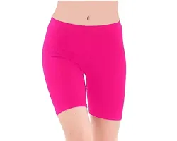 GlobyCraft Combo Pack of 3 Cotton Lycra Shorts/Cycling Shorts/Gym Shorts for Women  Girls-thumb3