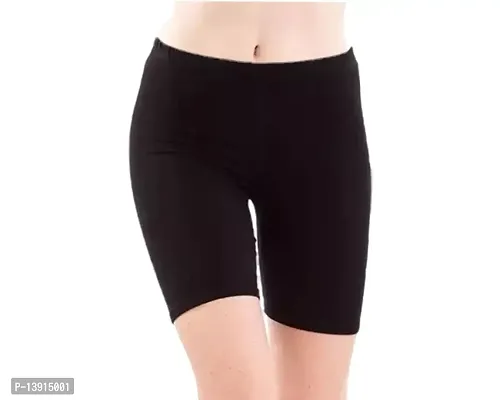GlobyCraft Combo Pack of 3 Cotton Lycra Shorts/Cycling Shorts/Gym Shorts for Women  Girls-thumb2