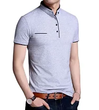 Stylish Cotton Blend T-Shirt For Men-thumb2