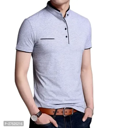 Stylish Cotton Blend T-Shirt For Men-thumb3