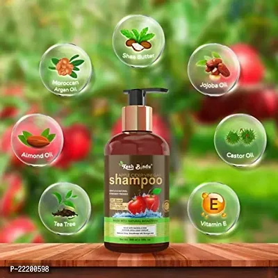 KESHBINDU Natural Apple Cider Vinegar Shampoo | Sulphate Free | No Parabens Shampoo - 300ml-thumb4