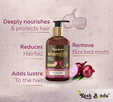 KESHBINDU Red Onion Black Seed Oil Shampoo with Red Onion Seed Oil Extract, Black Seed Oil  Pro-Vitamin B5 - No Parabens, Sulphates, Silicones, Color  PEG - 300mL-thumb1