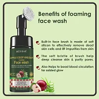 MEDIBAR? Apple Cider Vinegar Foaming Face Wash With Built-In Face Brush To Exfoliate  Deep Cleanse. With Aloe Vera  Basil For Clear, Moisturized Skin. Vegetarian, Paraben Free, 150 ml-thumb2