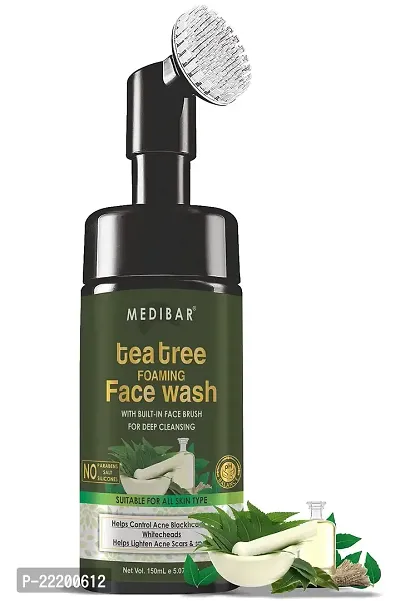 MEDIBAR? Tea Tree Oil Face Wash | Anti Acne, Pimple Remover, Refreshing Face Wash for All Skin Types | Paraben Free - 150mL-thumb2