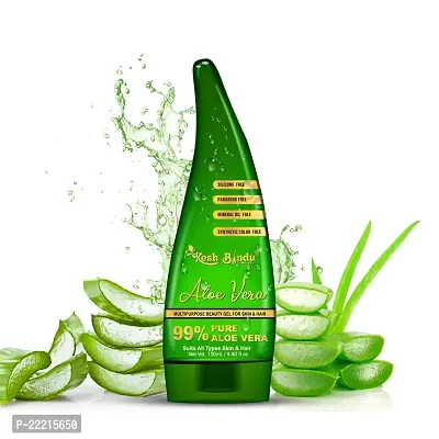 KESHBINDU 99% Pure Aloe Vera Multipurpose Gel for Skin and Hair - (130 ml)