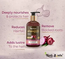 KESHBINDU Red Onion Black Seed Oil Shampoo with Red Onion Seed Oil Extract, Black Seed Oil  Pro-Vitamin B5 - No Parabens, Sulphates, Silicones, Color  PEG - 300mL-thumb2