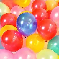 Shiny Metallic Latex Balloons Pack of 100 Pieces, Multicolor Balloons Packet | Balloons for Decoration | Multicolor Balloons for Birthday | Birthday Balloons for Decoration |-thumb1