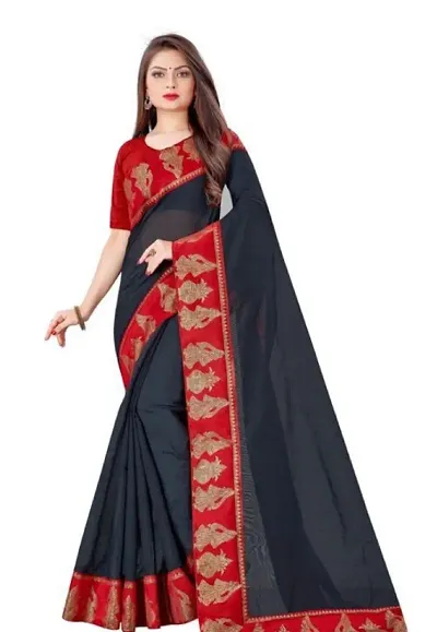 Stylish Crepe Saree with Blouse piece For Women