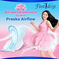 First drop  XXL Dry  Sanitary Pads for Women - 40 Pads, Rash Free, Anti Tan, Skin Friendly, Double Wing Shape, Advanced Leak Protecti-thumb1