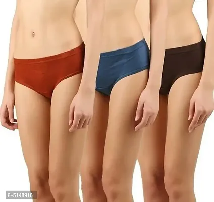 Multicoloured Cotton Briefs || Combo of 3 ||