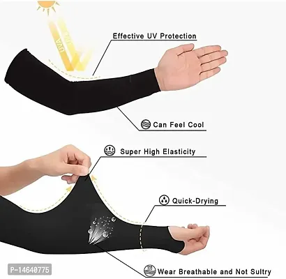Lets Slim Cooling Arm Sleeves Hand Gloves For Men And Women Pack Of 4-thumb2