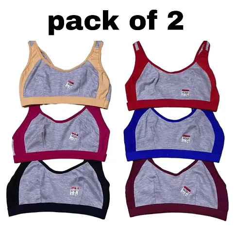 Buy ESOROUCHA Women's Girl's Cotton Sport Bras Pack of 3 Online In India At  Discounted Prices