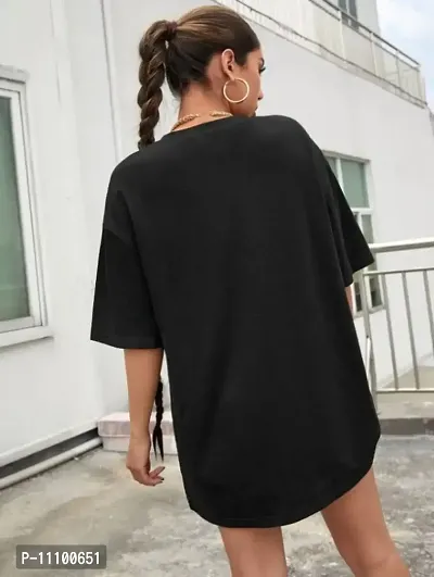 Oversize Black T-shirts for Women-thumb5