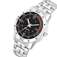 New Stainless Steel Black  Analog Watch for Men-thumb1