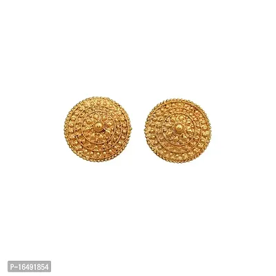 SPRINGAL Women's Alloy Golden Tops Earring Set | Jewelry for Women and Girls|Women Ear Piercing Earrings| Gifts for Women (Golden) AT516-thumb0