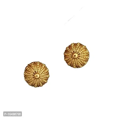 SPRINGAL Women's Alloy Golden Tops Earring Set | Jewelry for Women and Girls|Women Ear Piercing Earrings| Gifts for Women (Golden) AVT8-thumb0