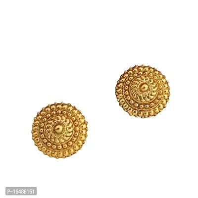 SPRINGAL Women's Alloy Golden Tops Earring Set | Jewelry for Women and Girls|Women Ear Piercing Earrings| Gifts for Women (Golden) AT509-thumb0