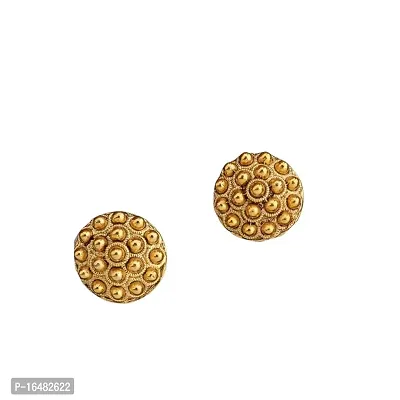 SPRINGAL Women's Alloy Golden Tops Earring Set | Jewelry for Women and Girls|Women Ear Piercing Earrings| Gifts for Women (Golden) AVT12