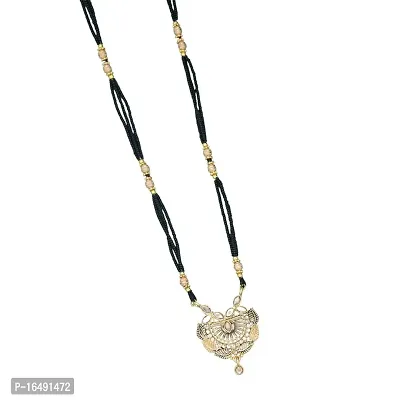 SPRINGAL Women's Alloy Golden Mangalsutra| Jewelry for Women and Girls|Necklace  Neckpiece (Golden) HFLS519