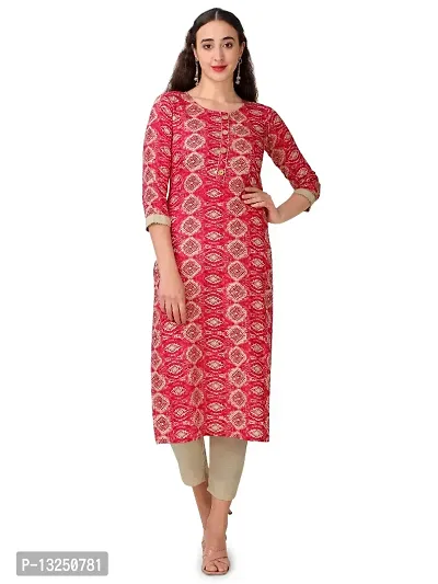 Stylish Fancy Rayon Cotton Kurta For Women-thumb0