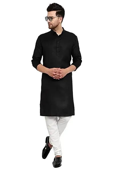 Enmozz? Colored Plain Men's Ethnic Kurta Only