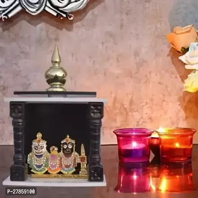 Real Craft Lord Jagannath Metal Statue Inside Temple For Car Dashboard