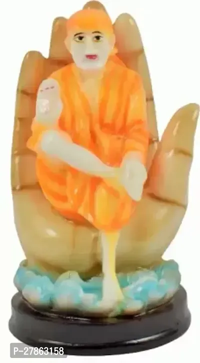 Real Craft Saibaba on Hand Idol  Figurine for Home  Pooja Room Decorative Showpiece