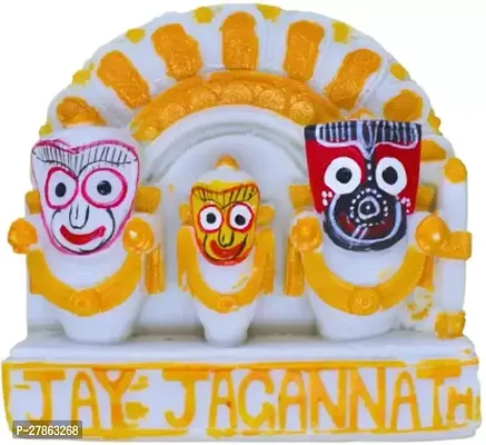 Real Craft Divine Lord Jagannath, Balaram, Subhadra Marble Dust Idol Decorative Showpiece