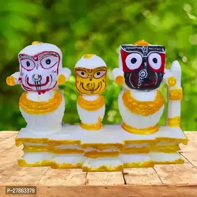 Real Craft Celestial Grace: Exquisite Jagannath Marble Dust Idol Decorative Showpiece-thumb0