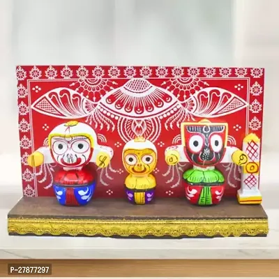 Real Craft Lord Jagannath, Subhadra, Balabhadra, Sudarshana in Singhasana Decorative Showpiece