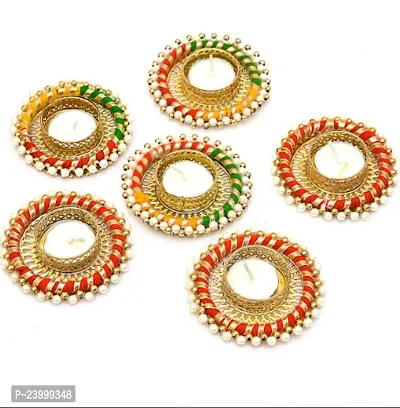 Radiant Elegance Handcrafted Decorative Diya Set For Festive Glow 6 Pcs