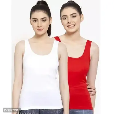 Womens and Girls Camisole Tank Top Vest Pack of 2-thumb0