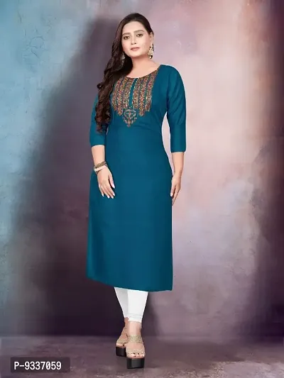 Classic Cotton Embroidered Kurtis for Women-thumb0