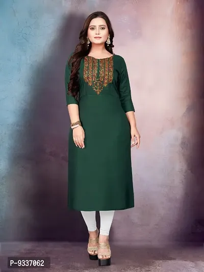 Classic Cotton Embroidered Kurtis for Women-thumb0