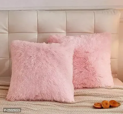 Stylish Pink Polyester Solid Cushion Covers-thumb0